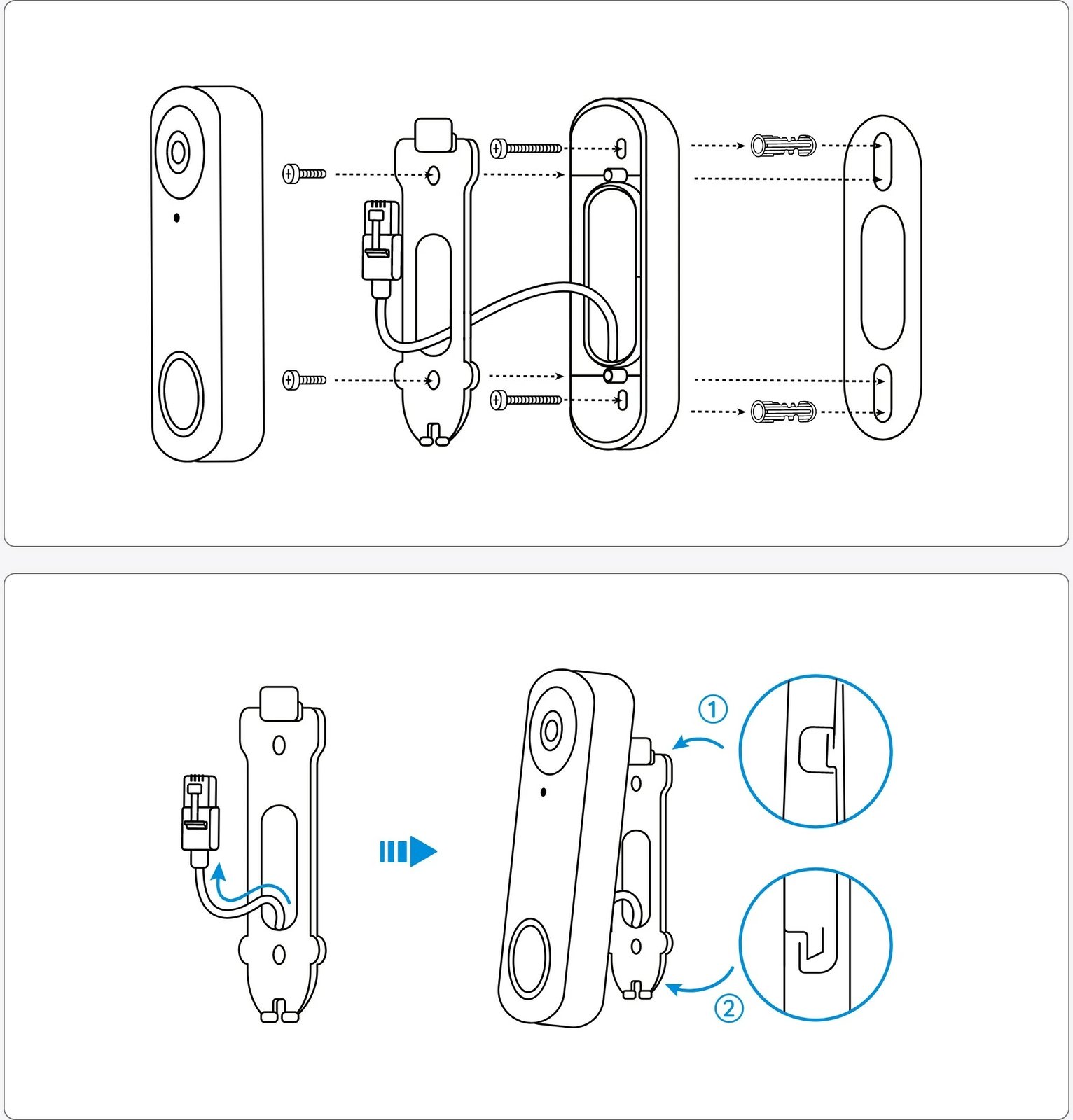 Kamerë dere Reolink D340P, 5MP, PoE, Detektim personi, Dy-drejtim audio, e zezë, e bardhë