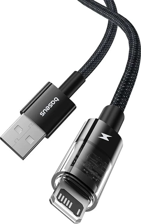 Kabllo karikimi Baseus Gem USB në IP 2.4A, 2 m, E zezë