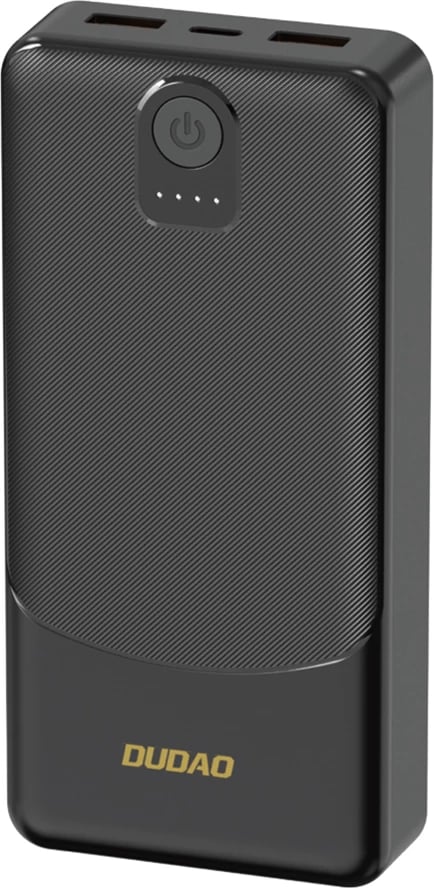Powerbank Dudao K10, 10000mAh, 2x USB-A, USB-C, e zezë