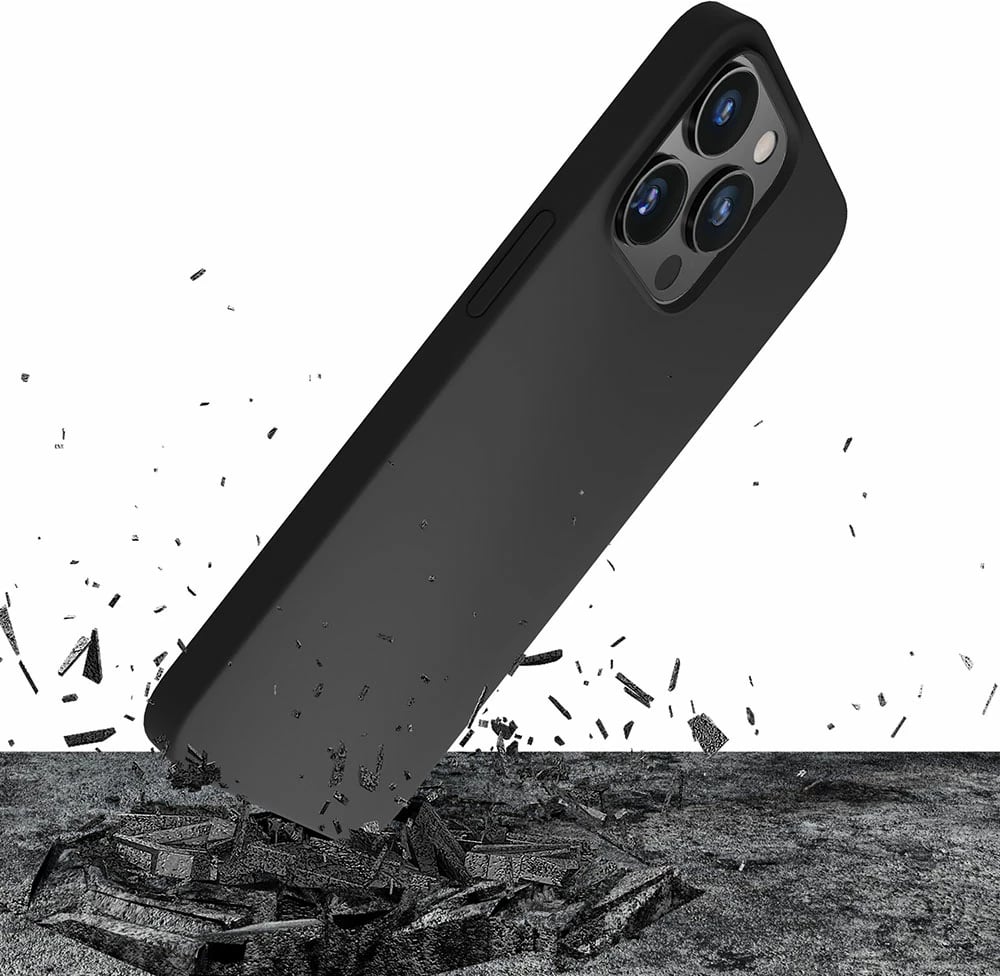 Mbështjellës silikon për celular 3mk, iPhone 14 Pro, i zi