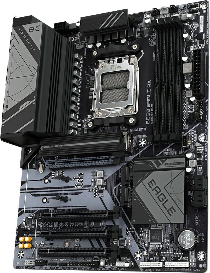Pllakë amë Gigabyte B650 EAGLE AX, Socket AM5, ATX, 4x DDR5, Wi-Fi 6E, e zezë