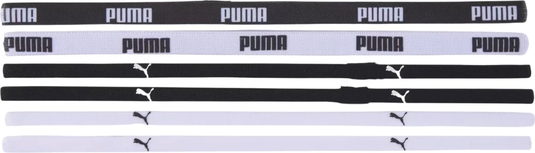 Shiritë flokësh Puma unisex, të bardhë dhe të zi