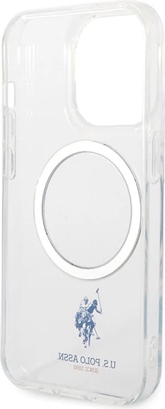 Mbështjellës U.S. Polo Assn. USHMP15LUCIT për iPhone 15 Pro 6.1", MagSafe, Transparent