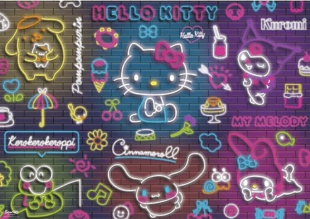 Puzzle Hello Kitty Neon Trefl 500 pjesë Puzzle Hello Kitty Neon Trefl 500 pjesë