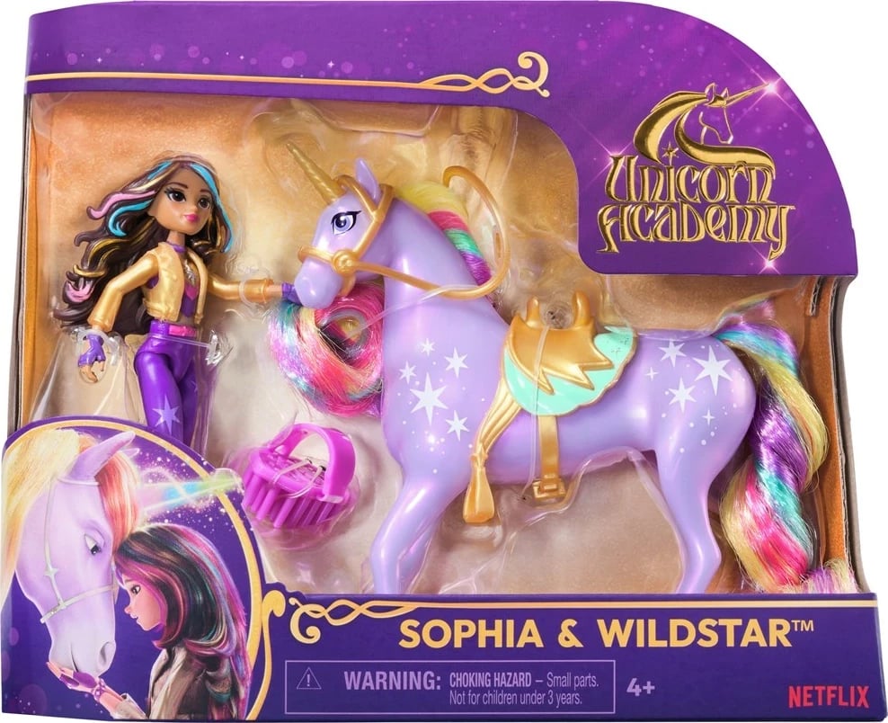 Lodër SPIN MASTER Unicorn Academy Sophia & Wildstar, Multingjyrësh