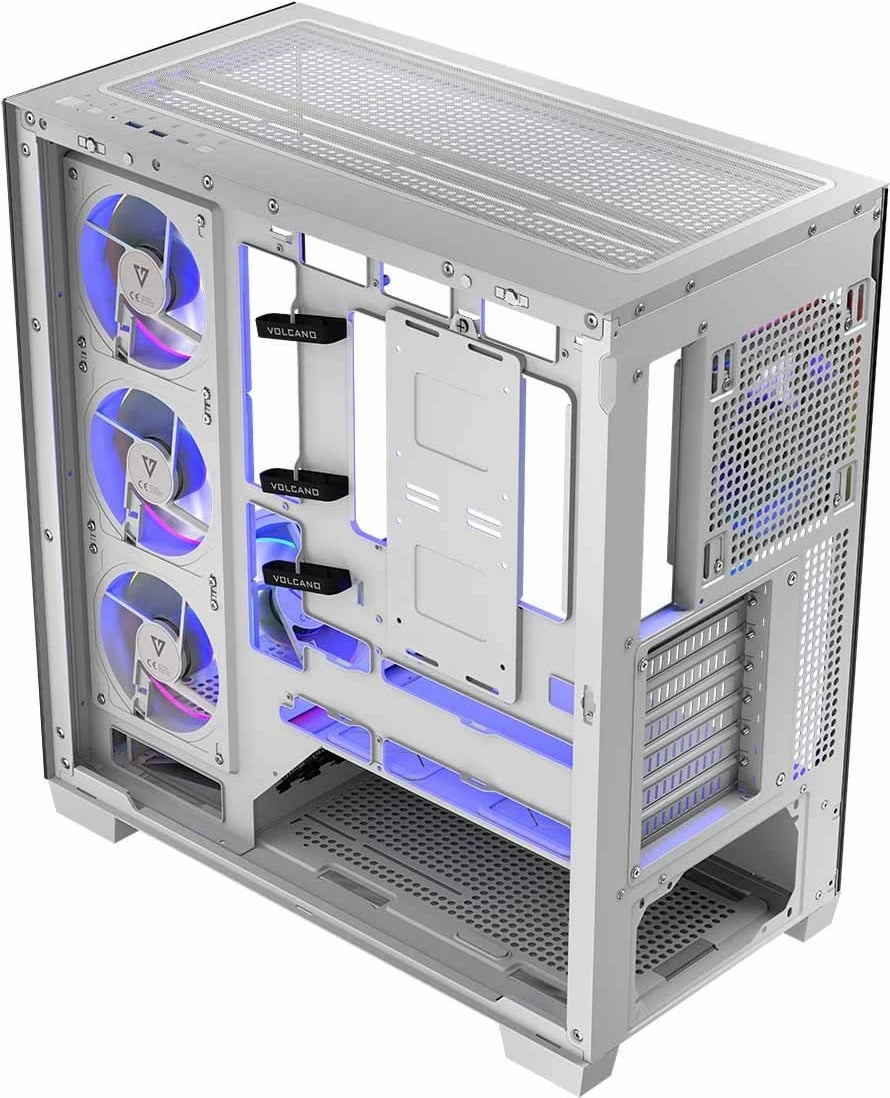 Kasë MODECOM Volcano Stellar 5F ARGB 20, Midi Tower, e bardhë