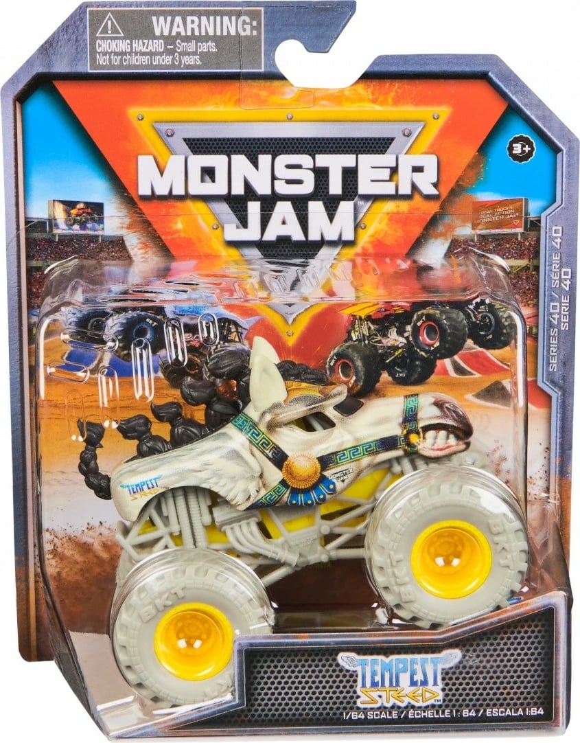 Lodër veturë Monster Jam Spin Master 1:64, metal dhe plastikë, ngjyra të përziera, 1 copë