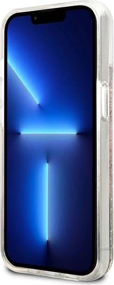 Mbështjellës Guess Paisley Liquid Glitter për iPhone 13 mini 5.4", Gold