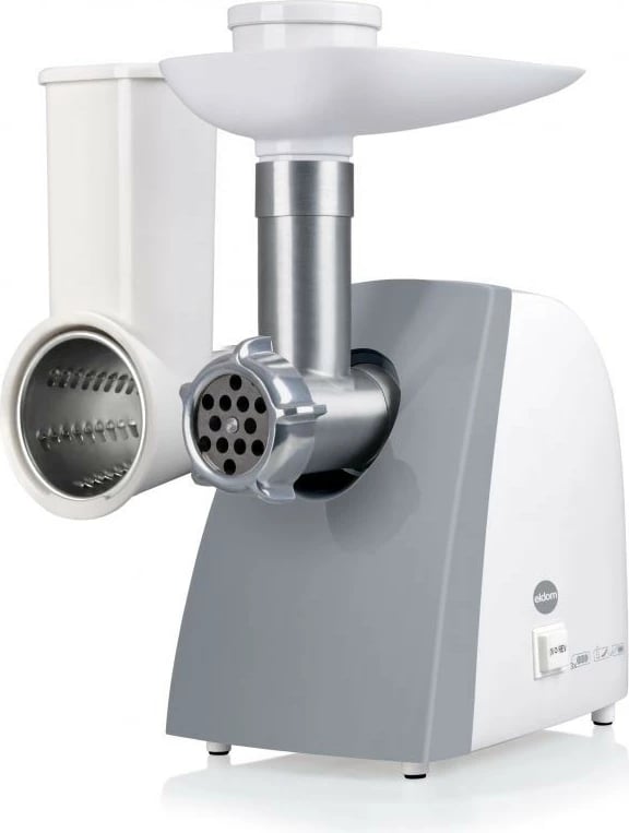 Makineri bluarëse mishi dhe prerëse perimesh Eldom M200ZT, 400W, gri/bardhë, set aksesorësh