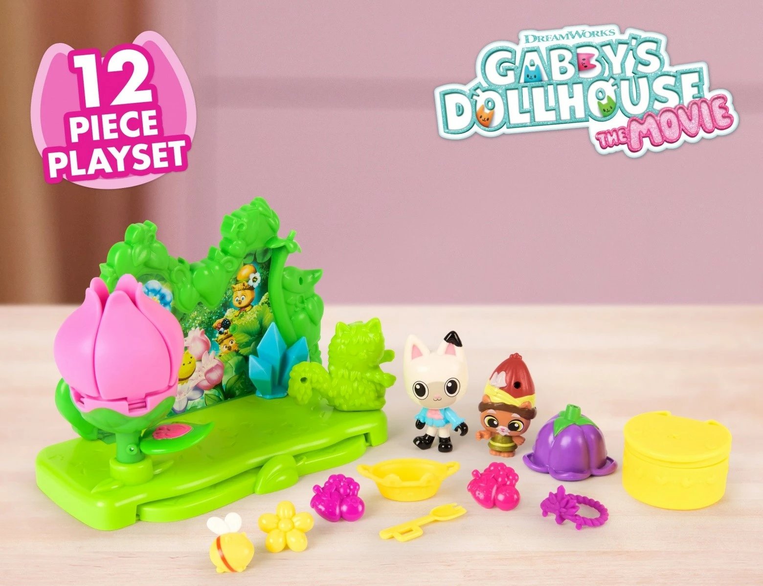 Set lodrash Gabby's Dollhouse Garden Story, Spin Master, 12 pjesë, plastikë, shumëngjyrësh