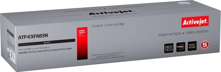 Toner zëvendësues Activejet ATP-KXFA83N për printer Panasonic, e zezë