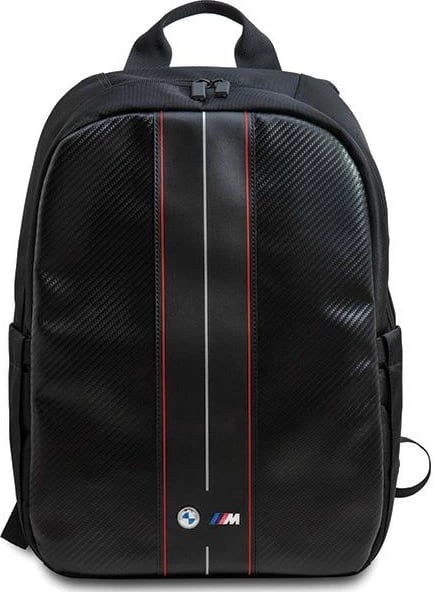 Çantë shpine BMW Carbon Red Stripe për laptop 16", e zezë