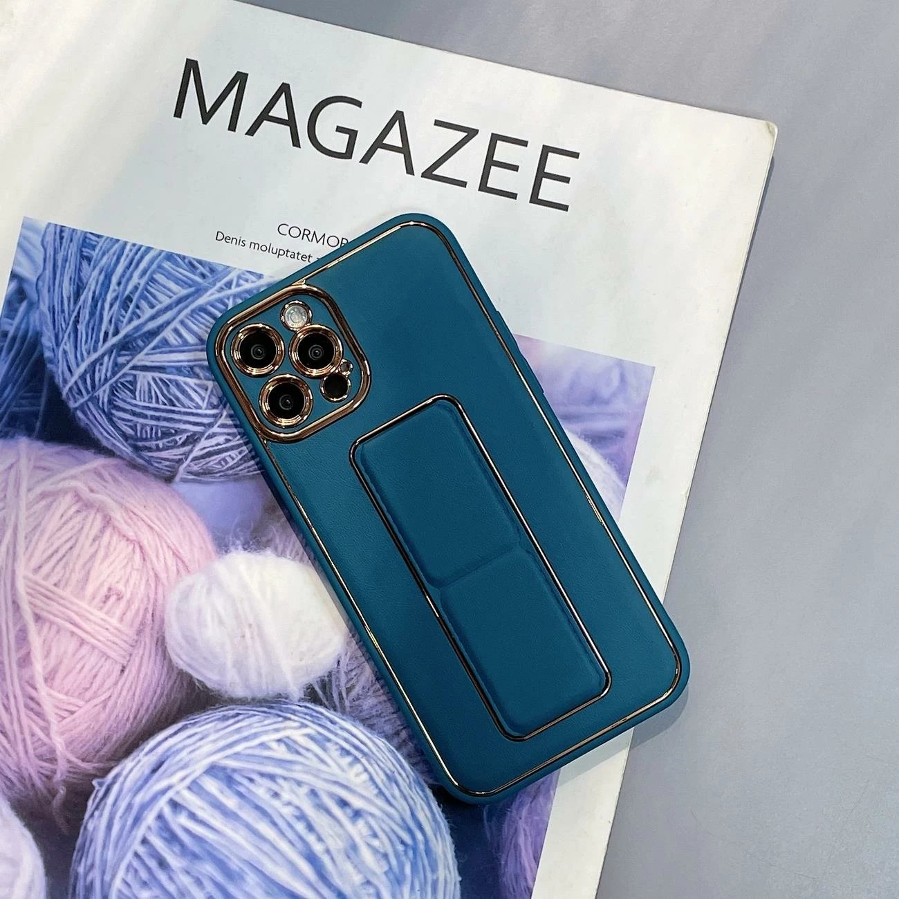 Mbështjellës Hurtel Kickstand Case për Samsung Galaxy A13, silikon, kaltër