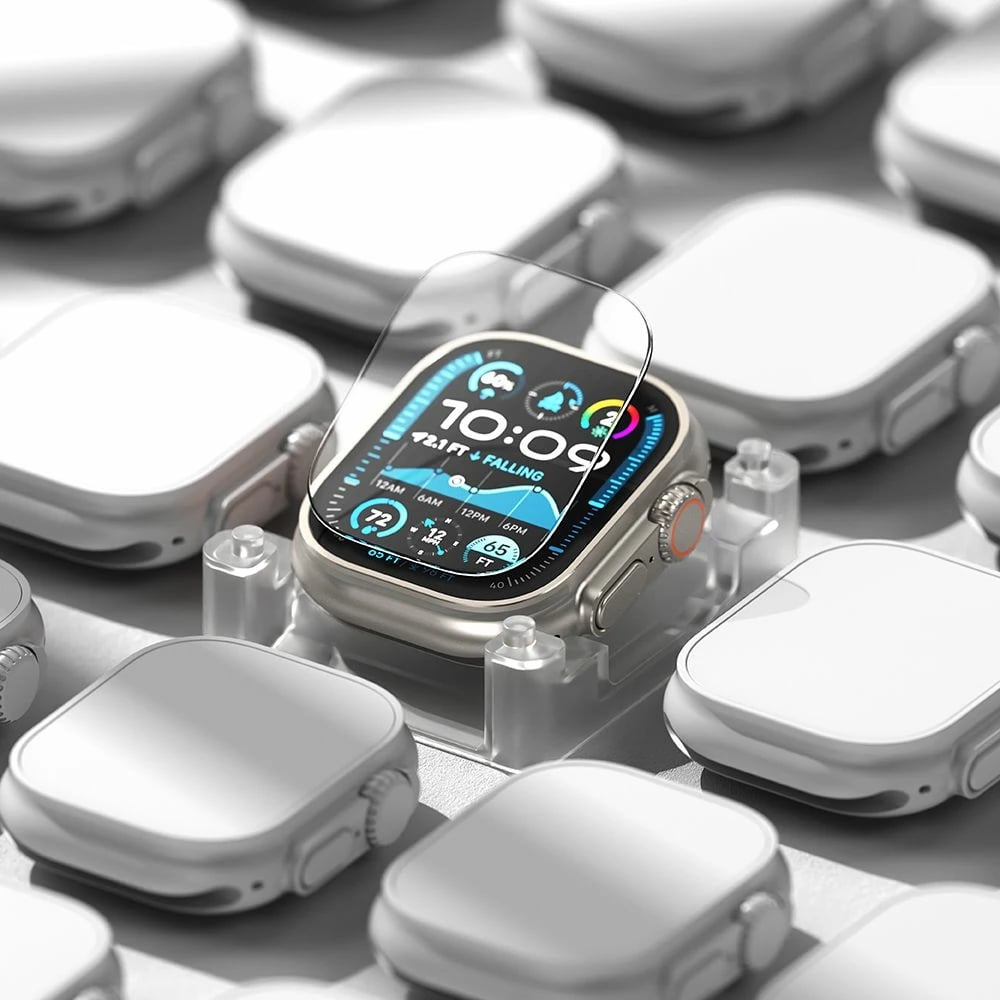 Xham i temperuar për Apple Watch Ultra 1/2 49mm Ringke Easy Slide, Transparent