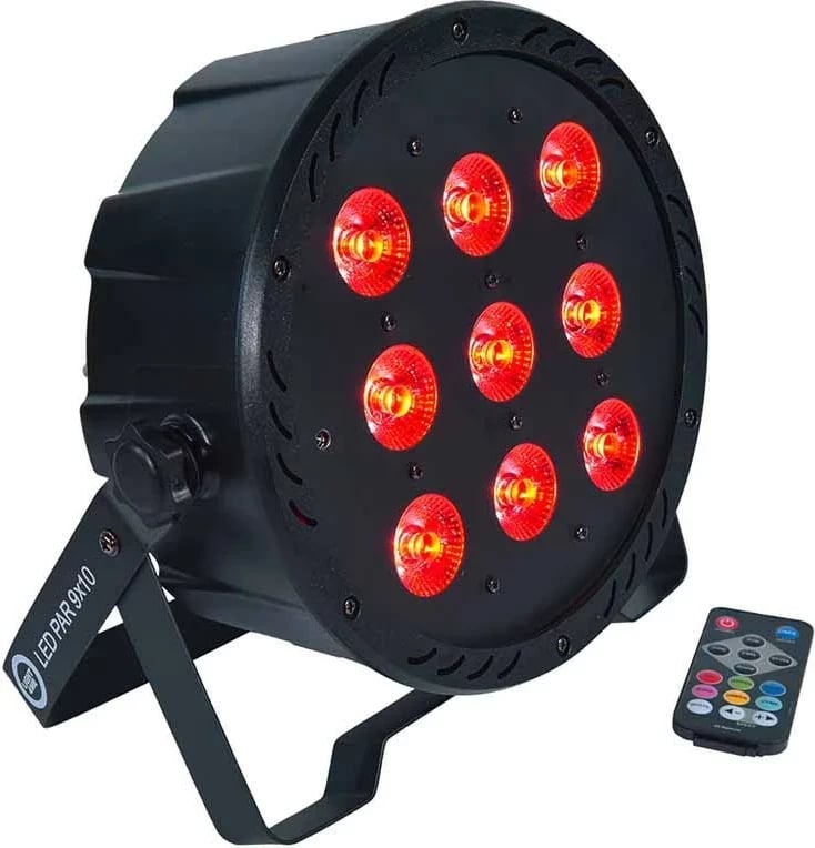 Dritë LED PAR 9x10W RGBW me telekomandë