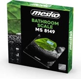 Peshore banjoje digjitale, Adler MS 8149, 150 kg, LCD, platformë qelqi 6 mm, e zezë