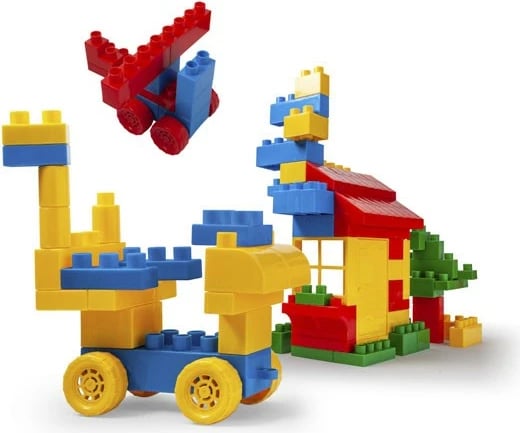 Set blloqe ndërtimi Wader Kids Blocks, 90 copë, shumëngjyrëshe