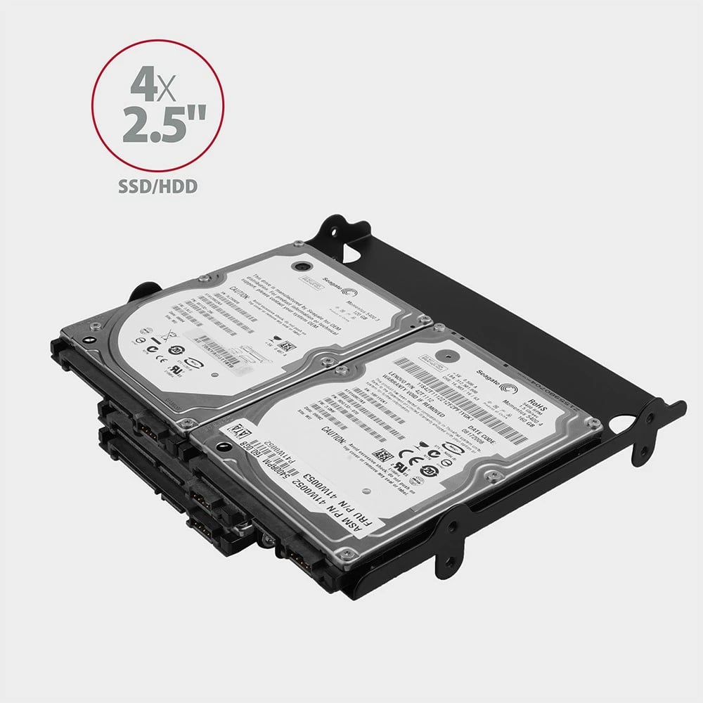 Kasë AXAGON RHD-435 për montim 4x 2.5" ose 2x 2.5" + 1x 3.5" HDD/SSD, për hapësirë 5.25", e zezë