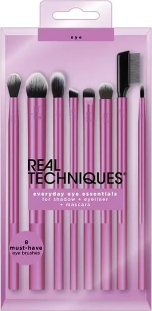Set brushash për sy Real Techniques Everyday Eye Essentials, 8 copë, unisex
