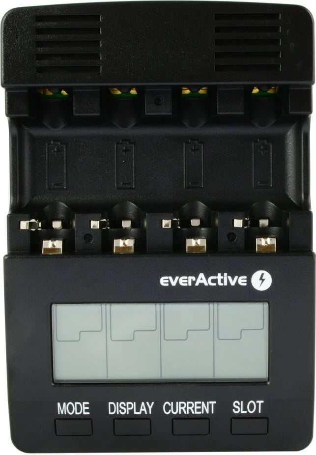 Karikues baterish everActive NC-3000, për AA/AAA/C/D, i zi