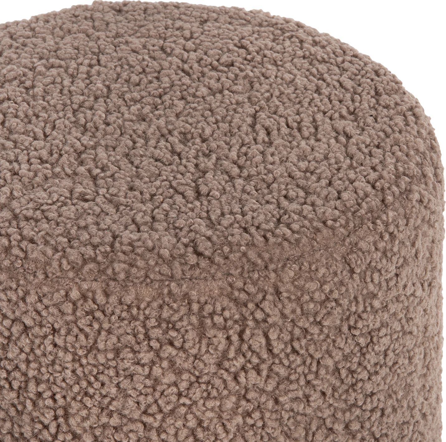 Karrige për bar LEVY FH8408.25 pëlhurë boucle ngjyrë kafe e çelët-bazë argjendi Φ35x42H cm