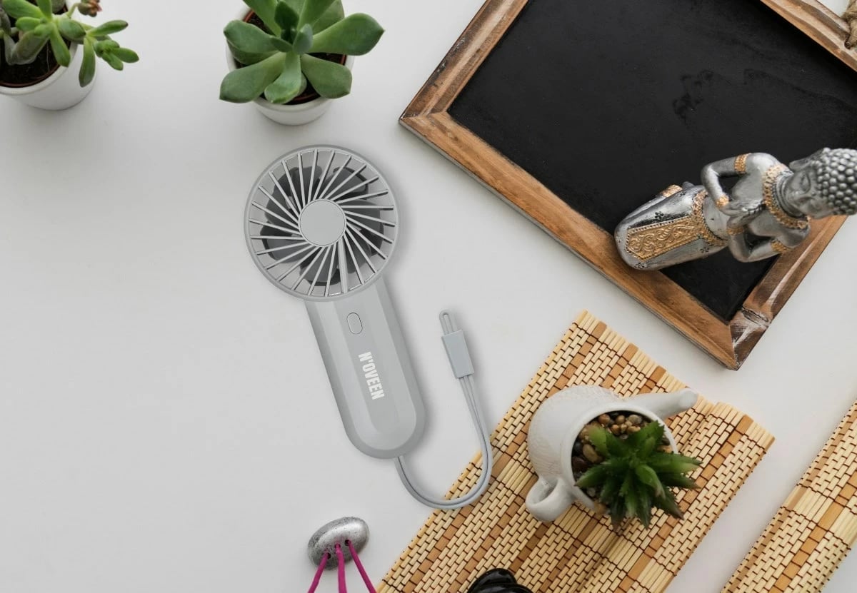 Ventilator dore N'OVEEN F220, USB, 4000 mAh, Gri