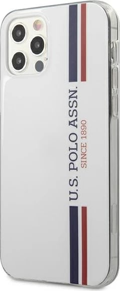 Mbështjellës U.S. Polo Assn. USHCP12MPCUSSWH për iPhone 12/12 Pro 6.1", Tricolor, Bardhë
