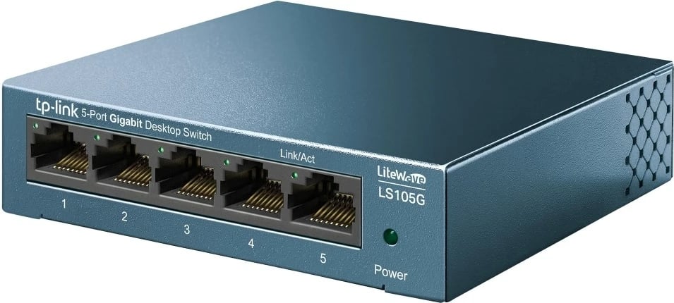 Switch TP-Link, 5 porte, 10/100/1000 MB/s, i kaltër