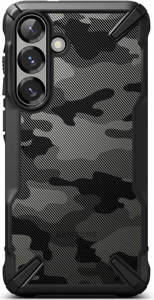 Mbështjellës Ringke Fusion X për Samsung Galaxy S25+, Black Camo