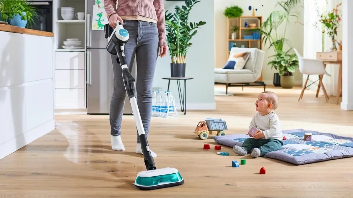 Fshesë pa kabllo 2-në-1 BOSCH Unlimited 7 ProHygienic Aqua, Bardhë