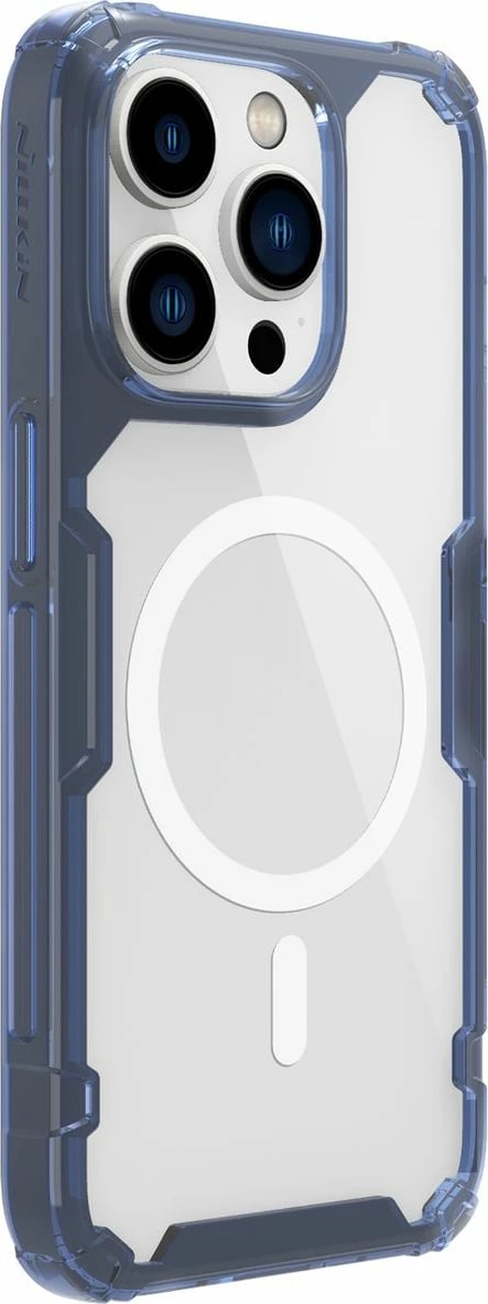 Mbështjellës Nillkin Nature Pro për iPhone 14 Pro Max, MagSafe, Blu/Transparent
