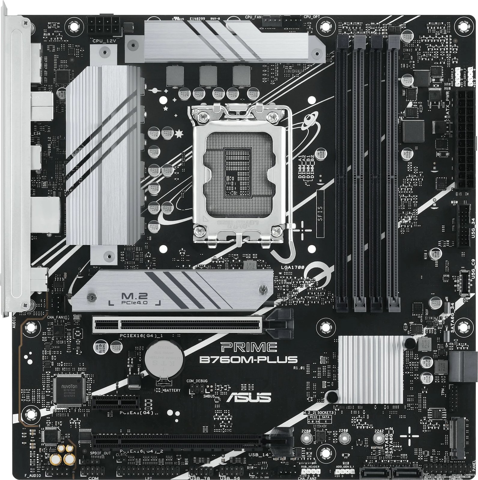 Pllakë amë ASUS PRIME B760M-PLUS, Intel, LGA 1700, DDR5-SDRAM, 192 GB