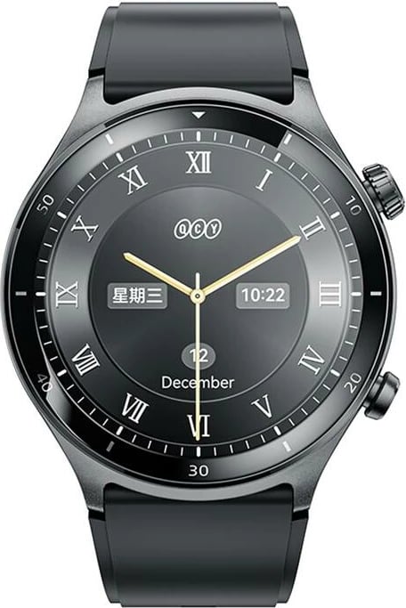 Smartwatch QCY S7, 1.43" AMOLED, për iOS/Android, e zezë