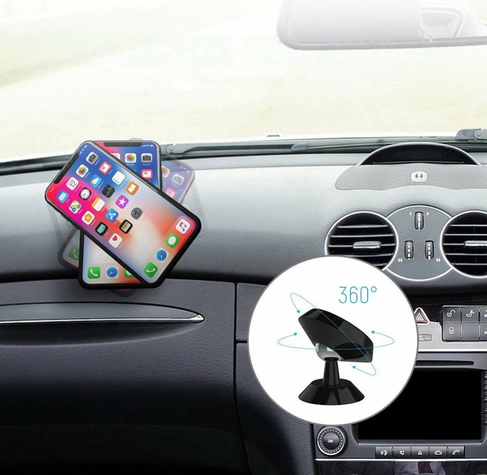 Mbajtës magnetik për telefon Wozinsky WMH-05, për makinë, i zi