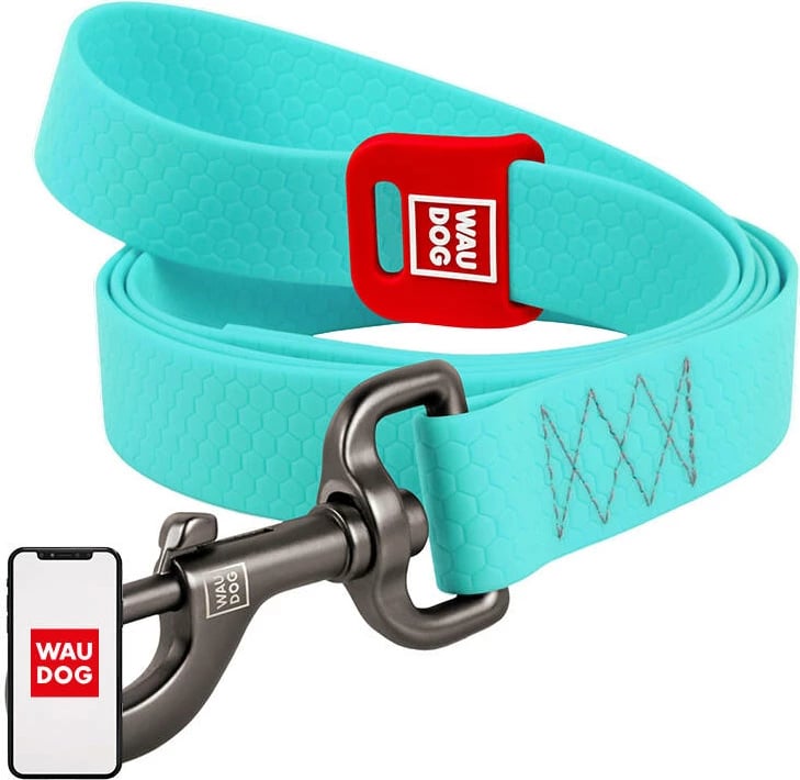 Mbajtës qeni Waudog 4201000090-1, COLLARTEX, 183 cm, 20 mm, turquoise