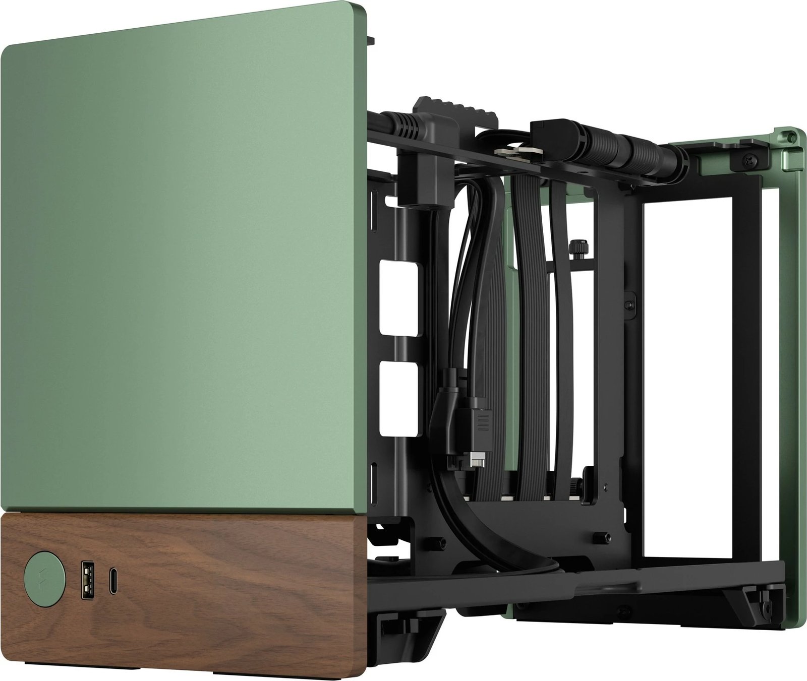 Kasë Fractal Design Terra Mini-ITX, alumini, arrë, jeshile Kasë Fractal Design Terra Mini-ITX, alumini, arrë, jeshile