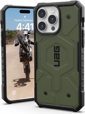 Mbështjellës UAG Pathfinder për iPhone 15 Pro Max, MagSafe, i gjelbër
