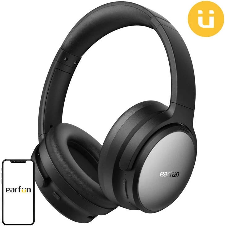 Kufje wireless Earfun Tune Pro, HP220B, ANC, Bluetooth 5.4, e zezë