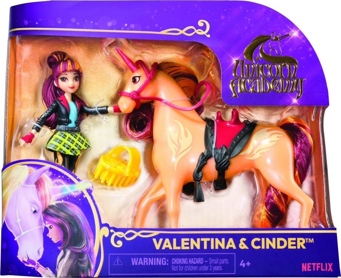 Set figurina Unicorn Academy Spin Master 6071175, Ava dhe Leaf, 11 cm + 13 cm, për vajza