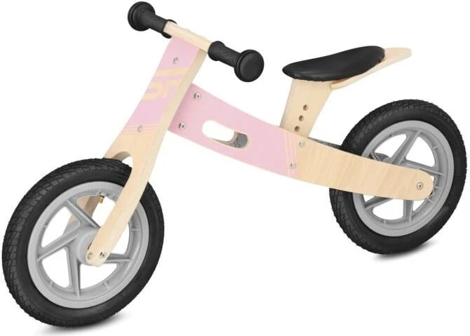 Biçikletë balancuese Spokey Woo Ride Duo R3175, për fëmijë, gri-rozë