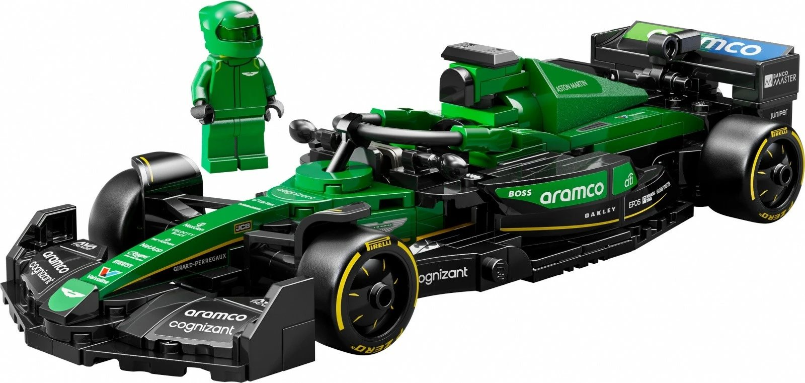 Set ndërtimi LEGO Speed Champions Aston Martin Aramco F1 AMR24, 269 pjesë, Jeshile