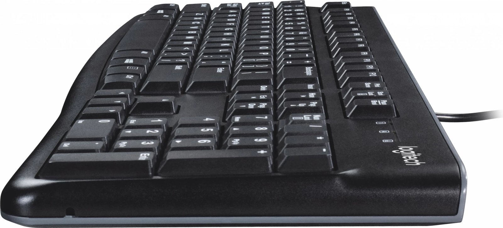 Tastierë Logitech K120 për Biznes, Full-size (100%), Wired, USB, QWERTY, E zezë