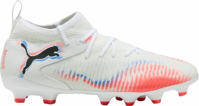 Çizme futbolli për fëmijë Puma, të bardha