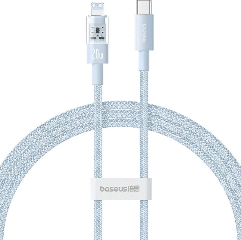 Kabllo Baseus Gem USB-C në iP, 1 m, 20 W, Blu