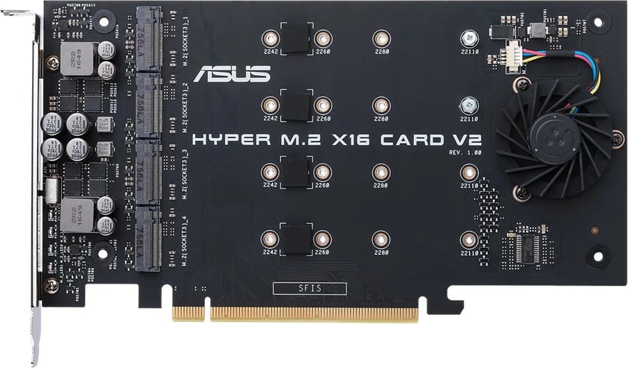 Kartë zgjerimi ASUS Hyper M.2 X16 V2, PCIe 3.0, 128 Gbit/s