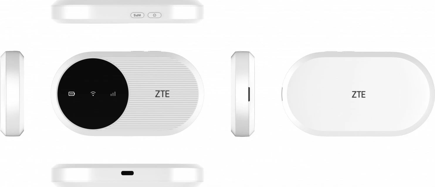 Router mobil ZTE U10, LTE, WiFi 6, Nano SIM, i bardhë/zi