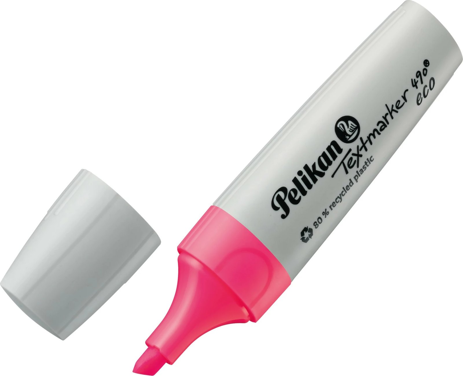 Set markues tekstesh Pelikan Textmarker 490 eco, 6 copë, majë e pjerrët, ngjyra të ndryshme