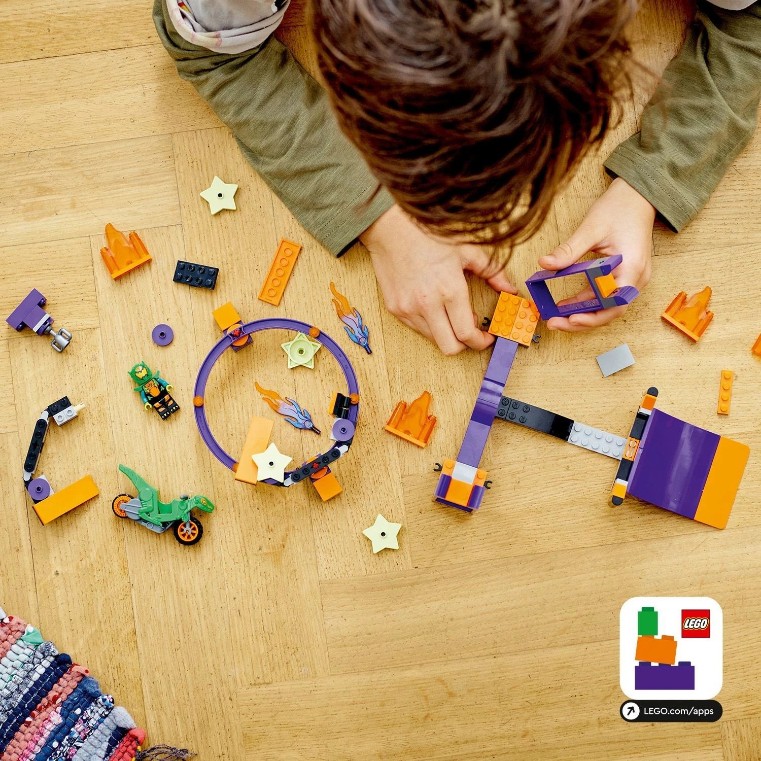 Set ndërtimi LEGO City Dunk Stunt Ramp Challenge 60359, 144 pjesë, shumëngjyrësh