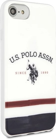 Mbështjellës U.S. Polo Assn. USHCI8PCSTRB për iPhone 7/8/SE 2020/SE 2022, Pattern Tricolor, Bardhë