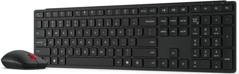 Set tastierë dhe maus pa kabllo Lenovo Essential 4X31S04810, US English, e zezë Set tastierë dhe maus pa kabllo Lenovo Essential 4X31S04810, US English, e zezë